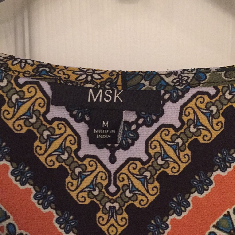 MSK Multicolor Patterned Midi Dress - Picture 3 of 5
